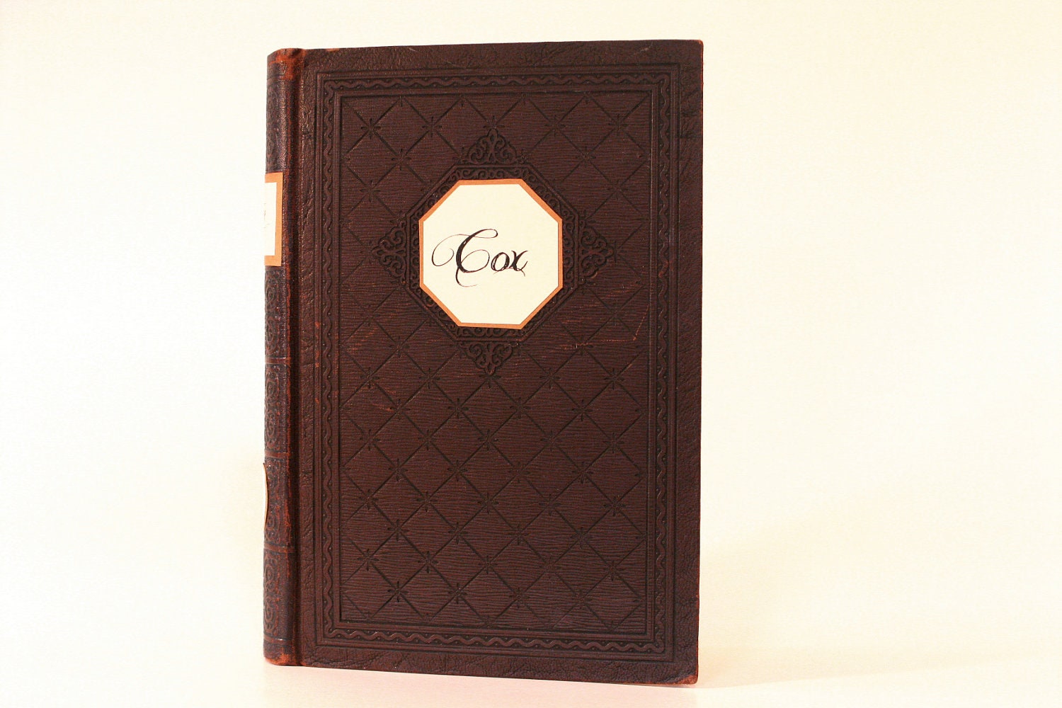 Available: Personalized Vintage Wedding Guest Book out of Antique Book Cover by Binding Bee