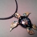 Tide Pool Series Sea Turtle for men or women on black cord with lobster clasp