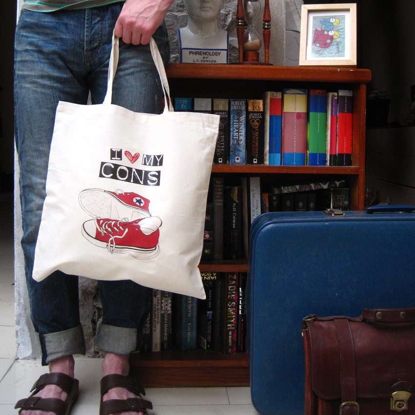 Red Converse Canvas Tote Bag