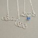 initial necklace. two initials monogram heart necklace. silver love letter. lovers personalized initials. boyfriend girlfriend NECKLACE.
