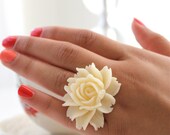 Cream SUMMER ROSE - Ring
