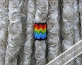 Peyote Stitch Dread Sleeve - Under the Rainbow - Dreadlock Bead Cuff