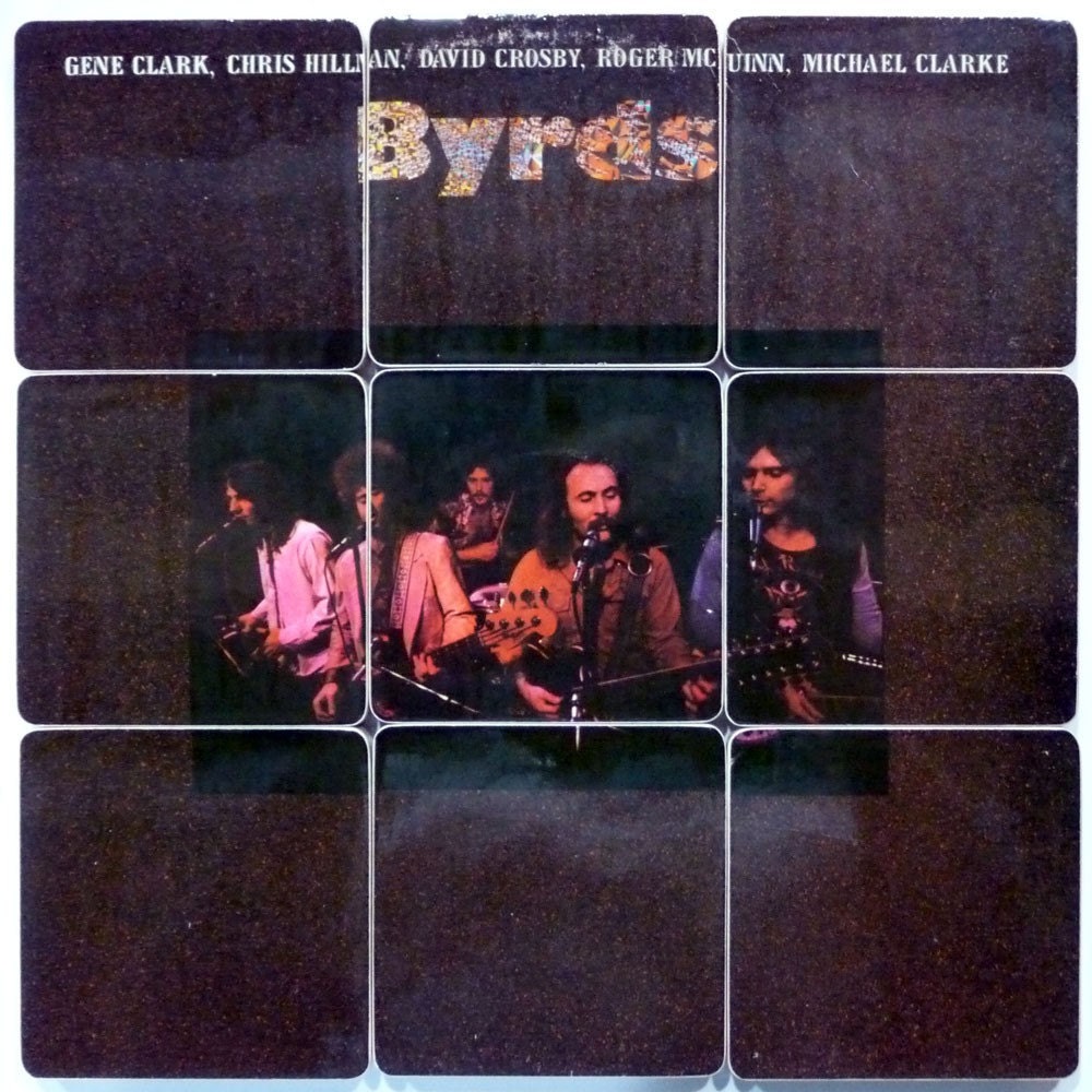 THE BYRD's -  Handcrafted Record Album Coasters with Wacky Vinyl Basket