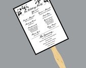 Modern Classic Layered Tree Branch Wedding Ceremony Fan Programs