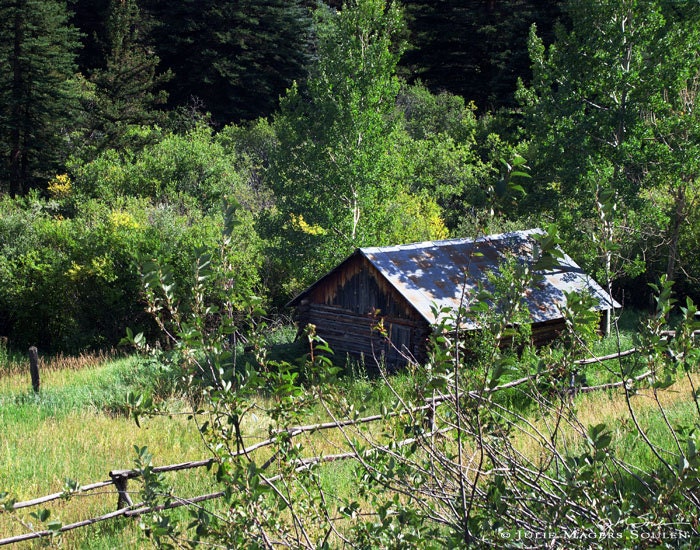 Cabin Photo -Old Log Cabin -8x10 Print -Rustic Cabin -Country Home Decor -Gifts for Men -Colorado Fine Art Photography