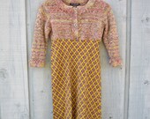 Upcycled Sweater Dress //  Empire Waist // Eco Urban Chic // A Melange of Textures and Patterns // Small Medium // Modern Bohemian