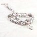 Smoke Gray Pearl Necklace Pink Dusty Rose Mauve Pastel Crystal Sterling Silver Bridal Jewelry Heart Clasp