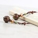 Green Gemstone Earrings Swarovski Crystal Rhyolite Earthy Copper Findings