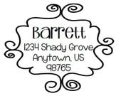 Self Inking Address Stamp - Style: Barrett