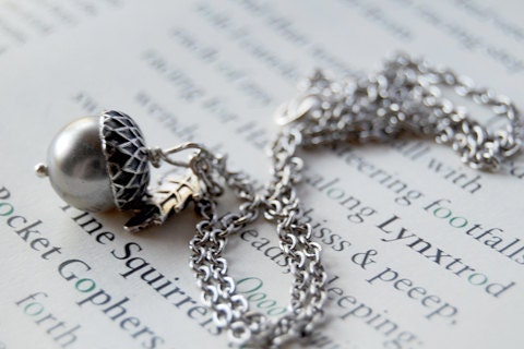 Silver Acorn Necklace