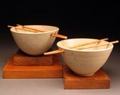 White Rice Bowls Chopsticks Generous Size