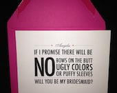 Personalized Will you be my Bridesmaid Cards - Bride's Promise
