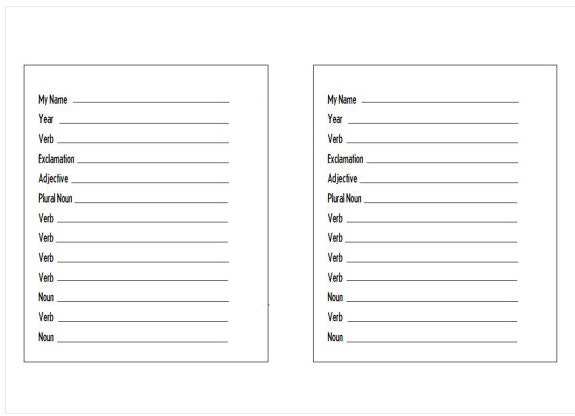 Wedding Mad Libs PDF FILE Print Yourself Hearts Colors are Customizable