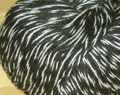 Cotton Cashmere Yarn, 660 yds, Black & White Candy Cane Stripe, 7 oz, 200 grams