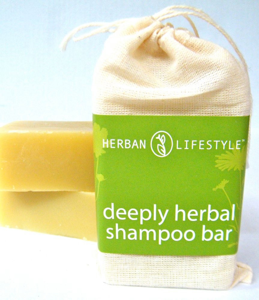 Deeply Herbal Vegan Shampoo Bar Made with Organic Vegetable Oils