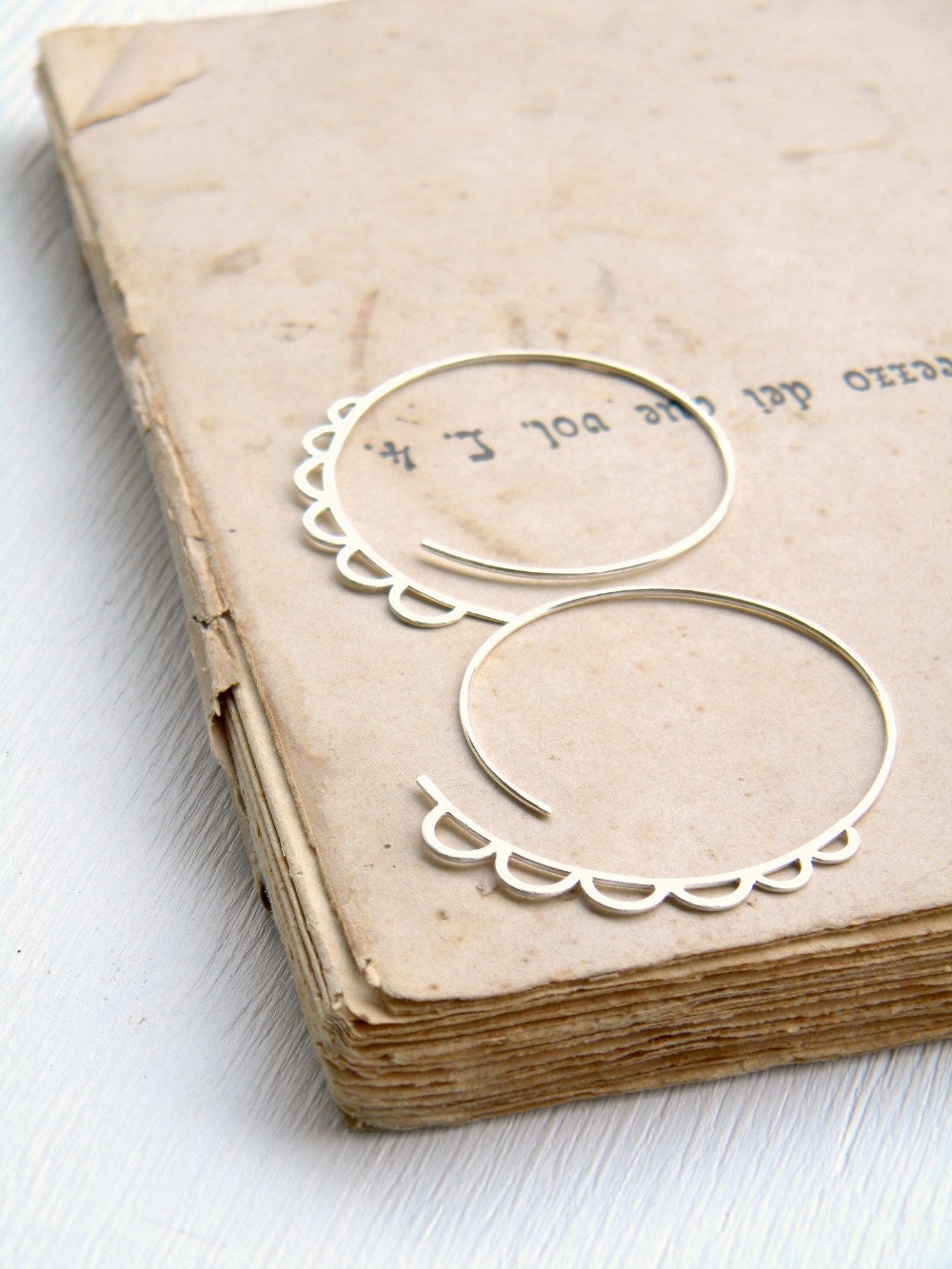 The Extrovert - funky sterling silver open hoops with bubbles