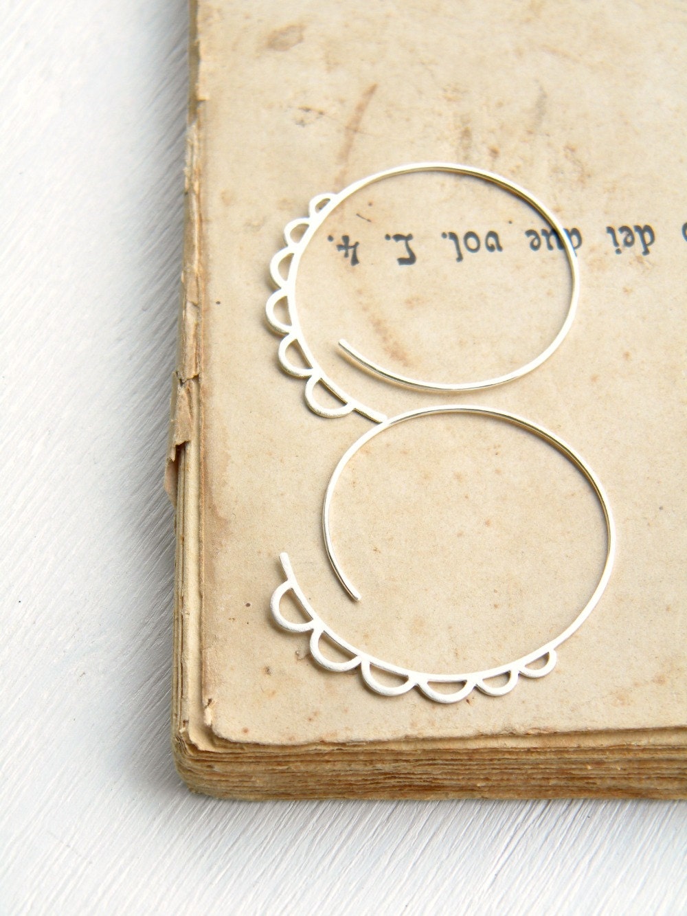 The Extrovert - funky sterling silver open hoops with bubbles