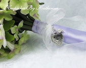Heart Locket Bridal Bouquet Jewelry
