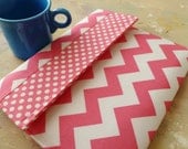 iPad Cover, Padded ipad Case Sleeve, Gadget Cases & Covers for ipad 1, 2, 3 and ipad mini  in Pink Chevron and Polka Dots