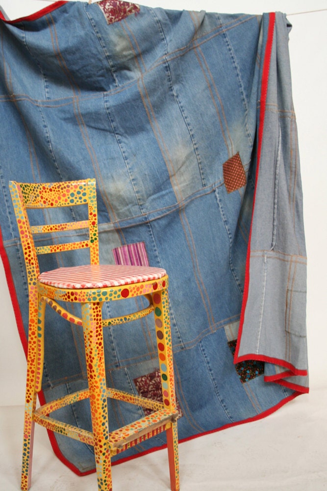 Family Size Denim Berkshire Picnic Blanket