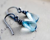 Sky Blue Topaz Drop Earrings Gemstone Jewelry Silver Dangle PoleStar