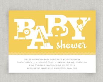 Safari Baby Shower Invitation