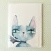 Blue eyed cat card