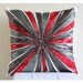 Red Bullseye - Throw Pillow Covers - 16x16 Inches Silk Pillow Cover with Embroidery and Sequins