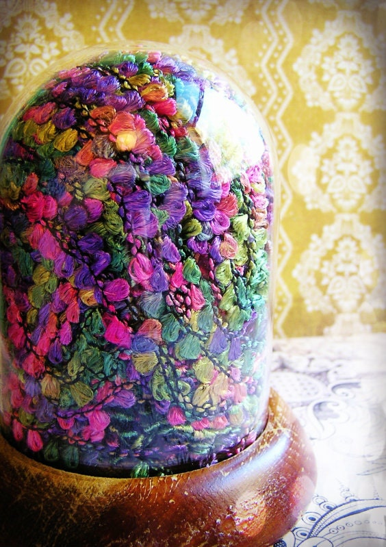 Violet and Rose Shell tassel trim lovely fringe rayon ribbon embellishment - luxe, wedding, wrap, craft, supply - 5 yards