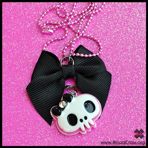 Pink Skull Necklace