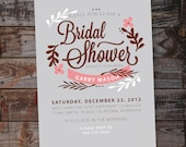 Vintage Bridal  Shower Invitation