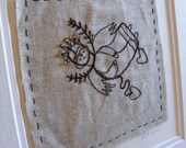 Flying  - original embroidery art