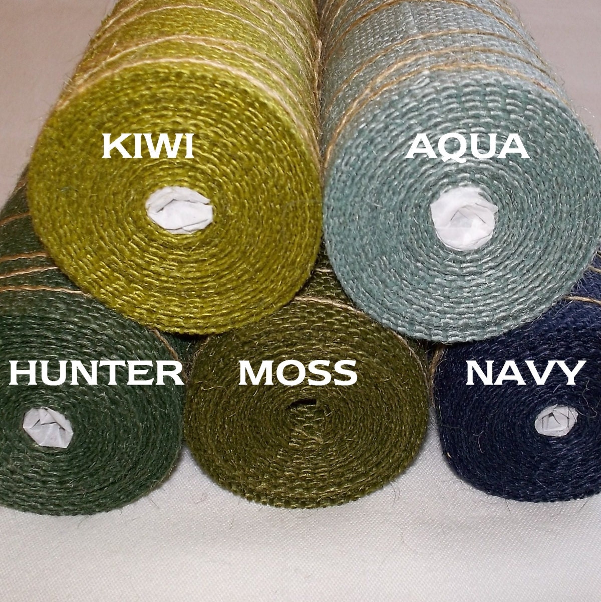 AQUA Burlap Ribbon - 6 inch x 3 yards