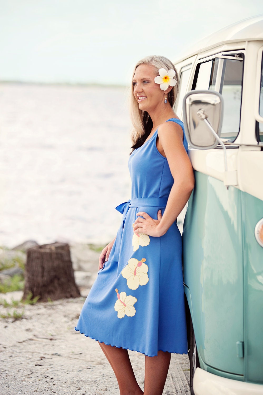 Beach wedding  periwinkle bridesmaids dress