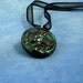 Black Marble Cthulhu Cameo Necklace, Handmade Polymer Clay Jewelry