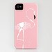 Pink damask Flamingo on your iPhone Case - (4S, 4) pink bird color damask unique robust woodpecker bird iPhone 5 flamingo bird