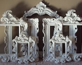 Georgeous Ornate Picture Frames ANY COLOR 7 Open Frames Wall Art Cottage White Wall Gallery Frames Victorian Home Decor