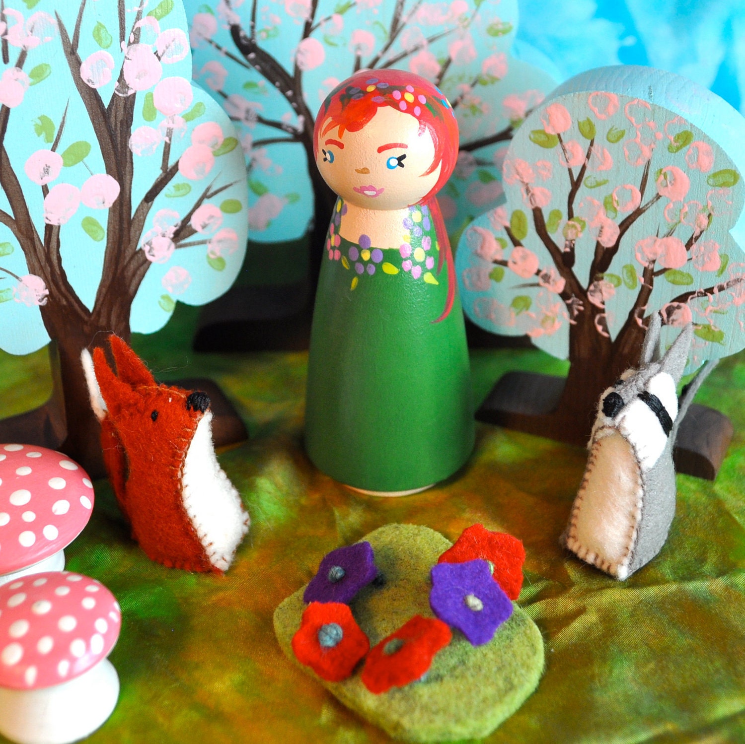 Large Wooden Doll Mother Earth, Waldorf Toy