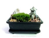 Bonsai Kit / Miniature Pagoda Lantern / Kyoto Moss / Zen Garden Planter