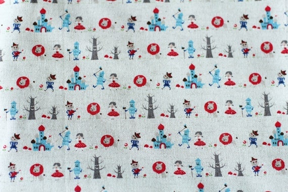 Discontinued Kokka Wizard of Oz Kawaii Linen 100% Cotton By The Yard Multiple Yardage Available