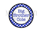 Personalized Big Brother Little Brother sibling iron on decal vinyl