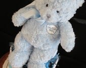 Gund Plush "My First Teddy" Bear 2-Tier Diaper Cake - Baby Shower Centerpiece - Baby Gift