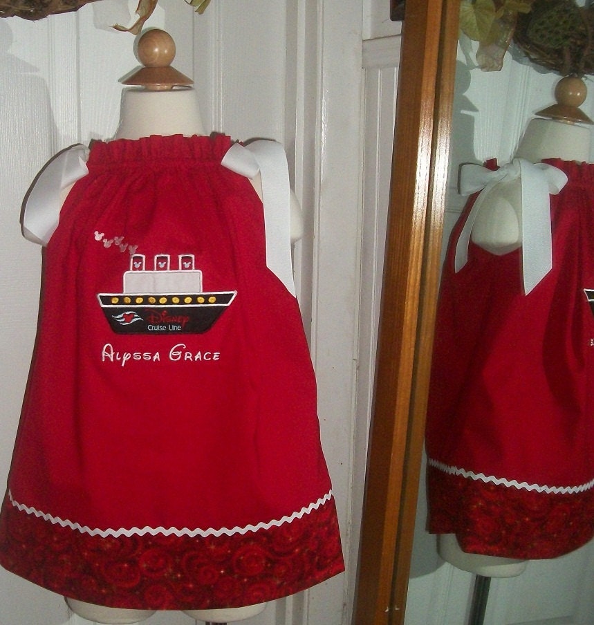 Disney Cruise Red Pillowcase Dress