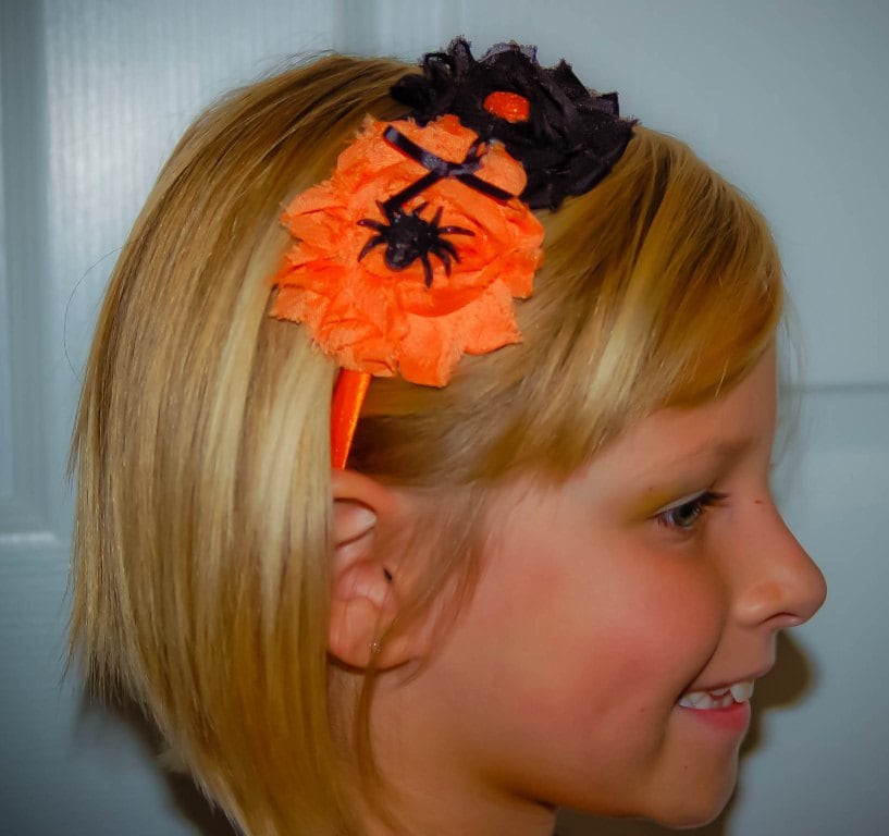 chiffon flower headband