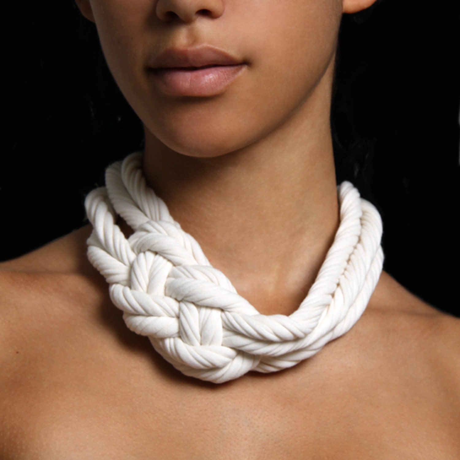 Hair Accessories Headband Braided Necklace Braided Knotted Necklaces Headbands Boho Womens Fabric Jewelry Braid Knot African White Jewellery