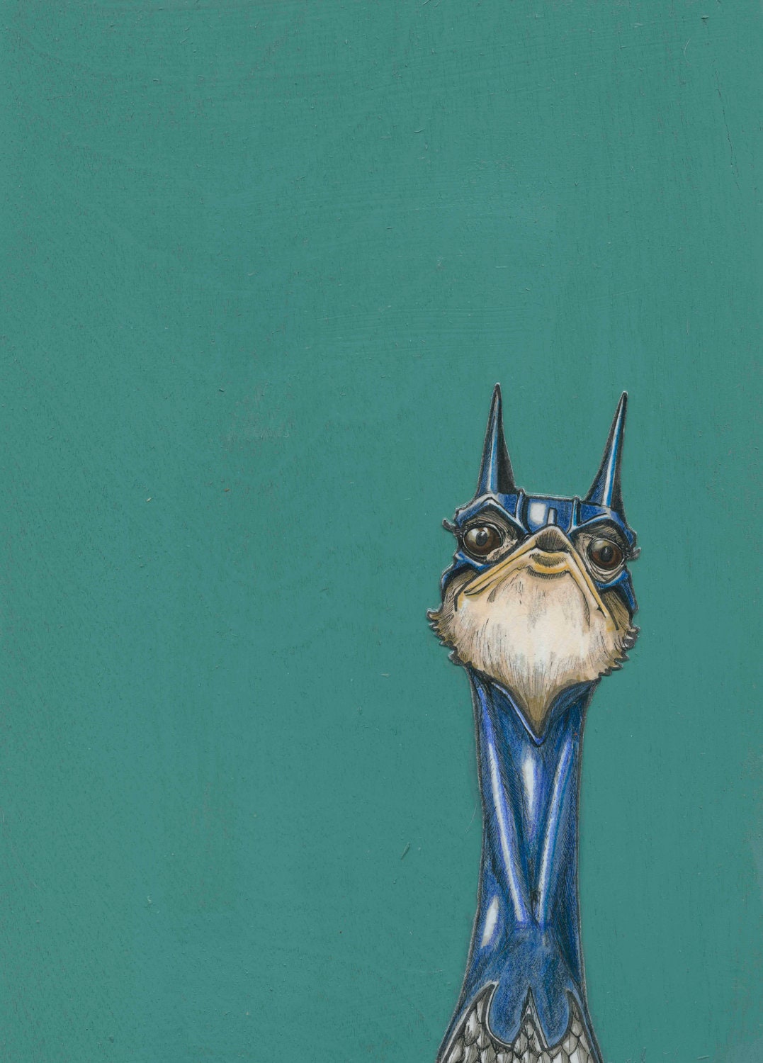 Bat Ostrich- Medium Print 4.5x6.5