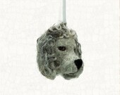 Needle Felted Ornament Standard Poodle Wool