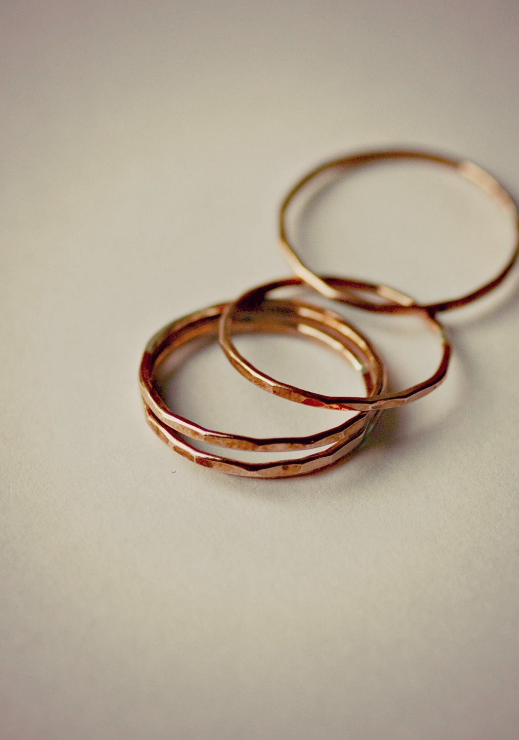 Thin Copper Stacking Ring Custom Sizes - Glow Stackers