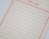 Pack of 5 letterpress printed postcards - Red Note