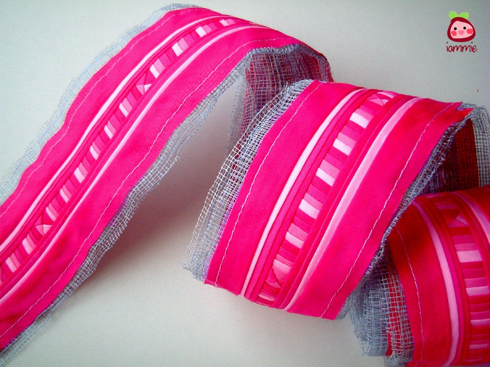 Hmong Fabric, Textile, Lisu Fabric, hmong, crafting, hill tribe, quilt, embroidered, hot pink, pink, bright, craft, fabric, textile, stripe